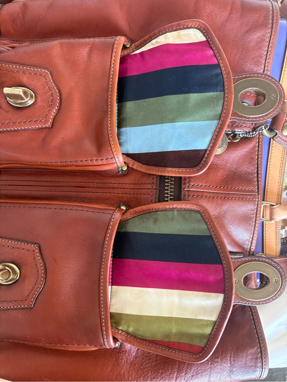 Coach Whiskey 65th Anniversary Tote with Front Pockets - Picture 12 of 16